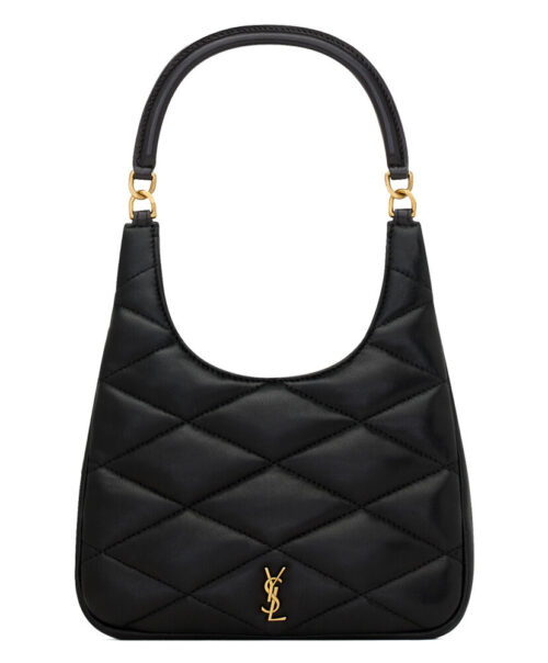 Saint Laurent Sade Hobo In Lambskin Black